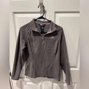 ‼️The North Face Gray and Pink Women's Sweatshirt (Small)